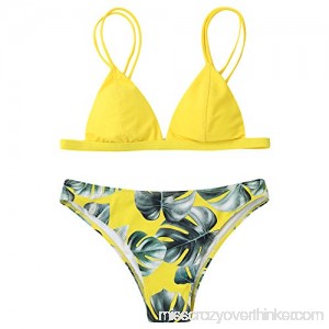 Women Bikini Swimwear,Women's one Piece Monokini Swimsuits Sexy Tankini Bathing Suit Cheeky Retro Beachwear Underwear Yellow B07LBP3MWX